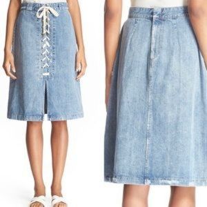 *NWT* Sea Lace Up Denim Skirt Indigo - Size 4